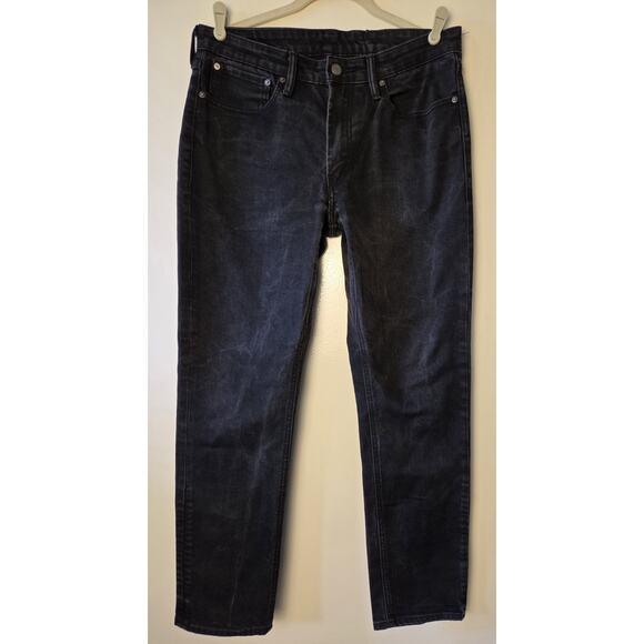 Levi's 511 Jeans Mens 34x30 Black Denim Zip Fly Light Stretch Straight Leg - Picture 1 of 8